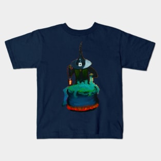 Spooky witch with a cauldron - Cool Kids T-Shirt